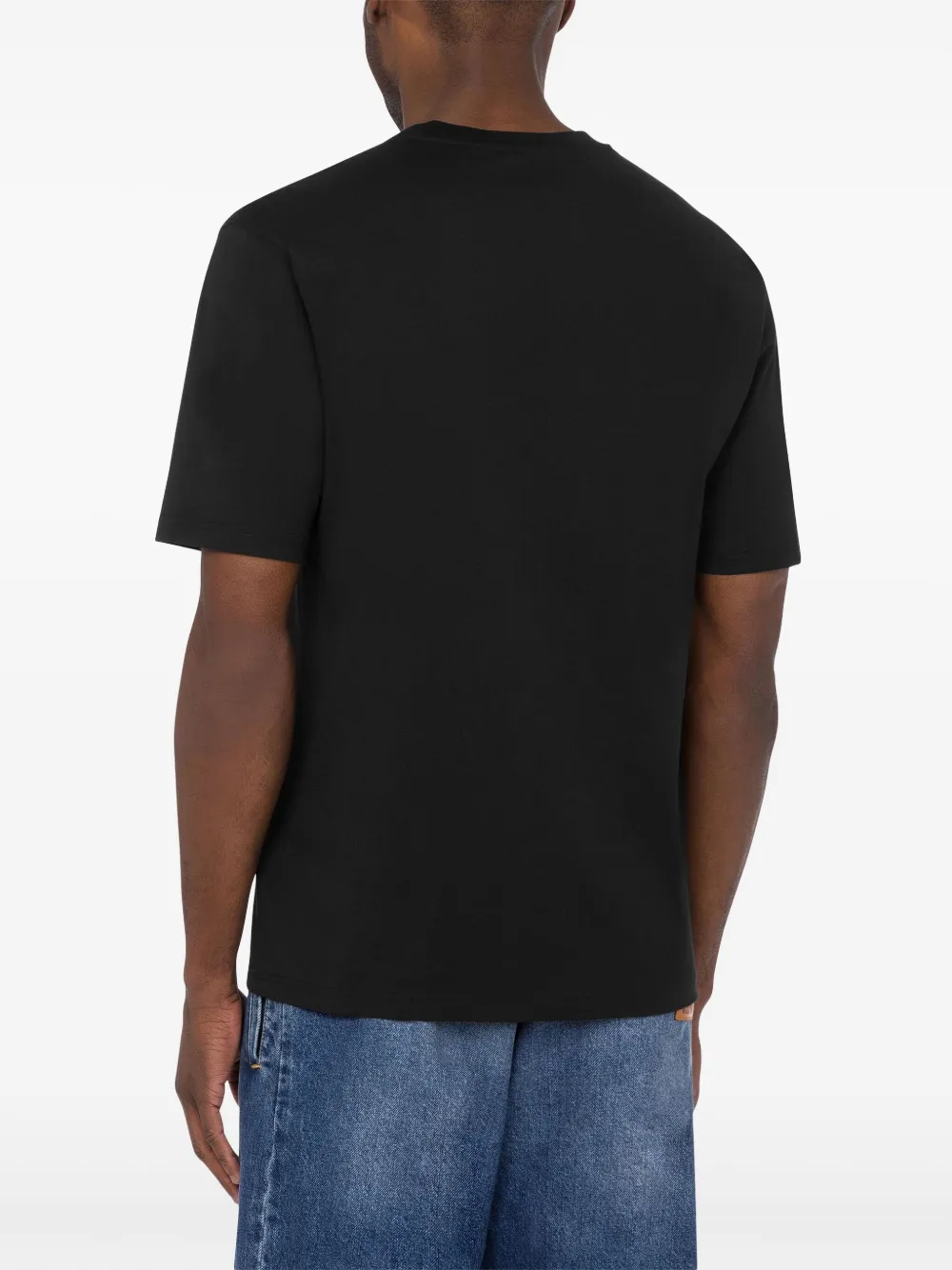 Moschino Katoenen T-shirt met logopatch Zwart
