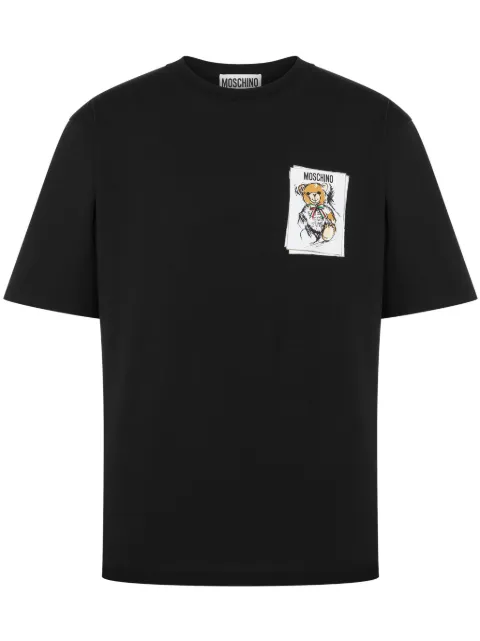 Moschino logo-patch cotton t-shirt