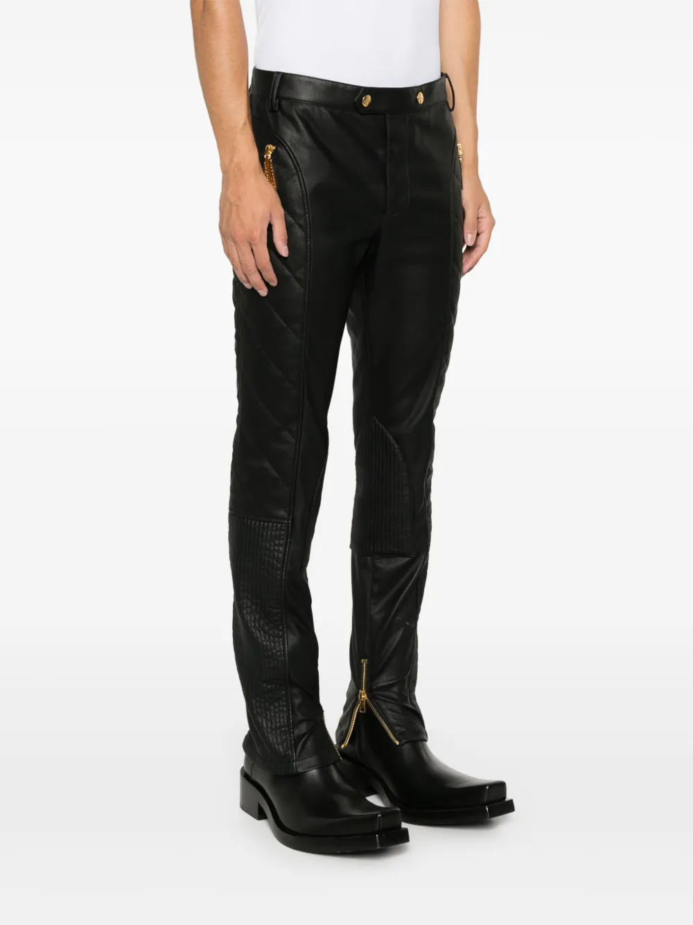 Moschino Broek met gewatteerd detail Zwart