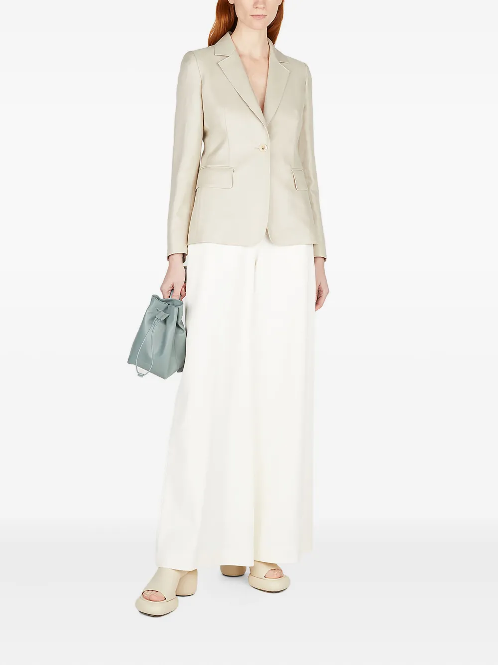Max Mara single-breasted linen blazer - Beige