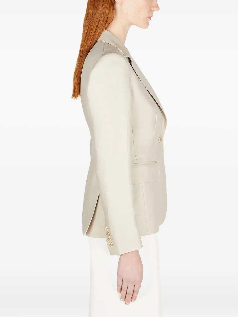 Max Mara Women Alpaca Single Breasted Blazer In Neutral