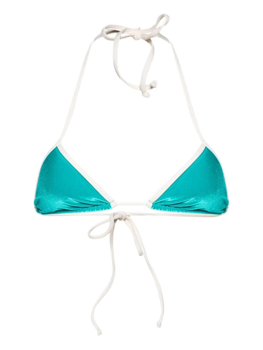 Mc2 Saint Barth Leah Velvet Bikini Top In Blue