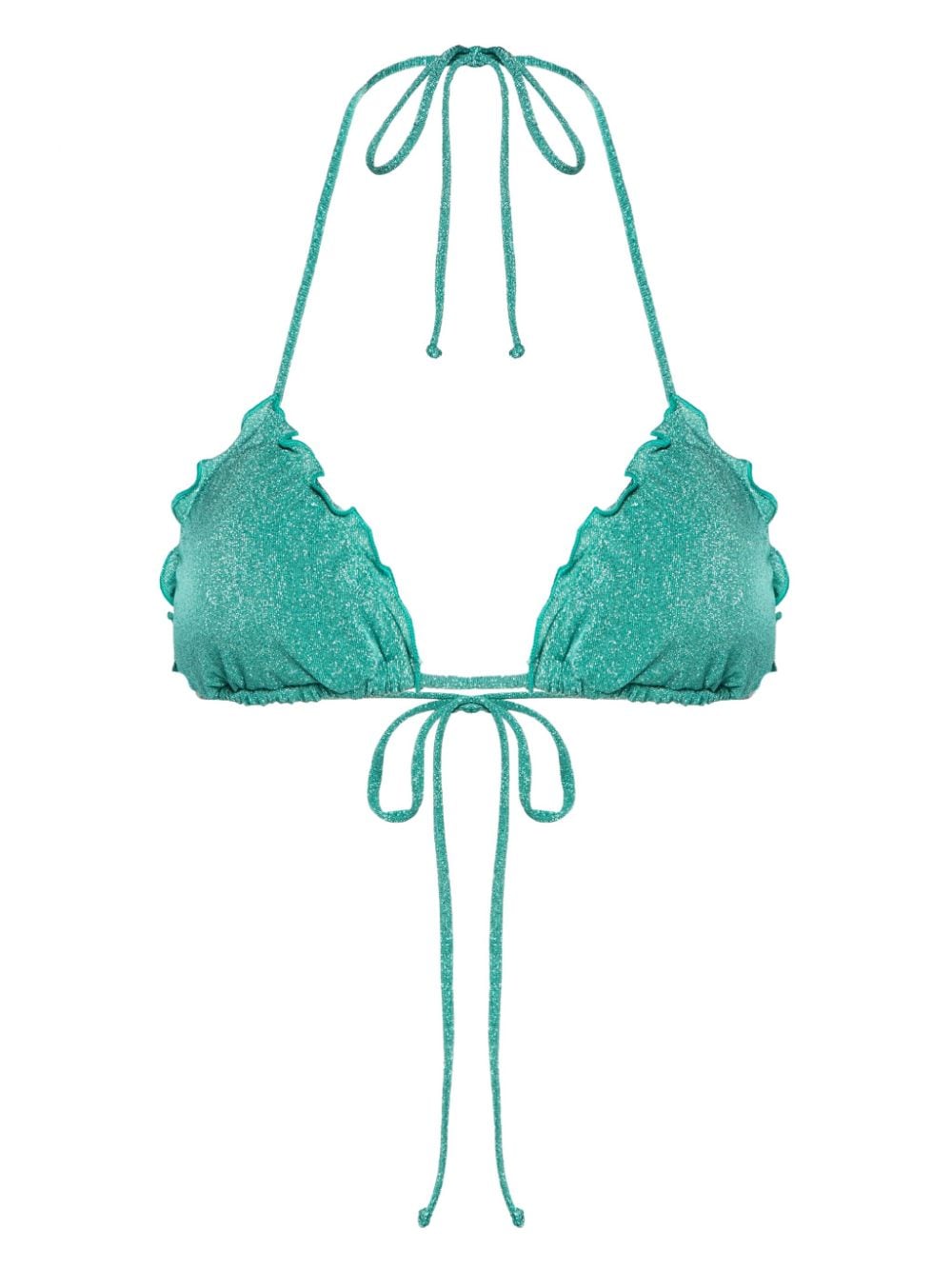 Mc2 Saint Barth Sagittarius Lurex Bikini Top In Green