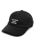 Drôle De Monsieur Not From Paris cotton baseball cap - Black