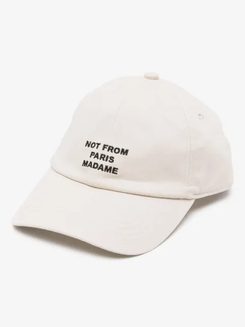 Drôle De Monsieur Not From Paris cotton baseball cap