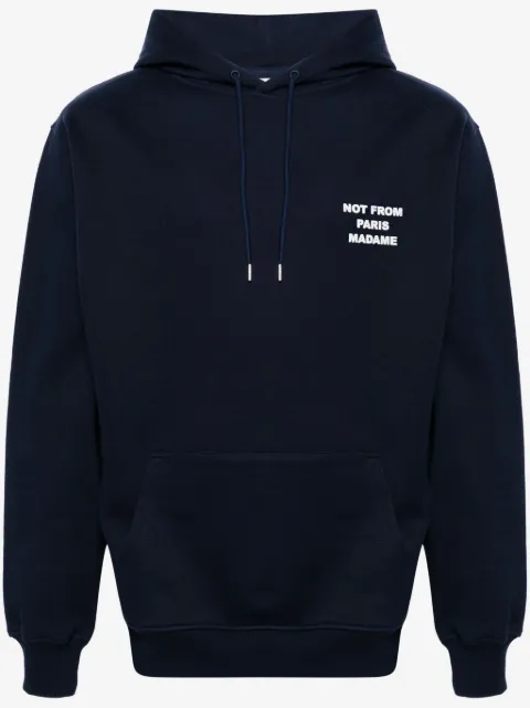 Drôle De Monsieur slogan-print cotton hoodie