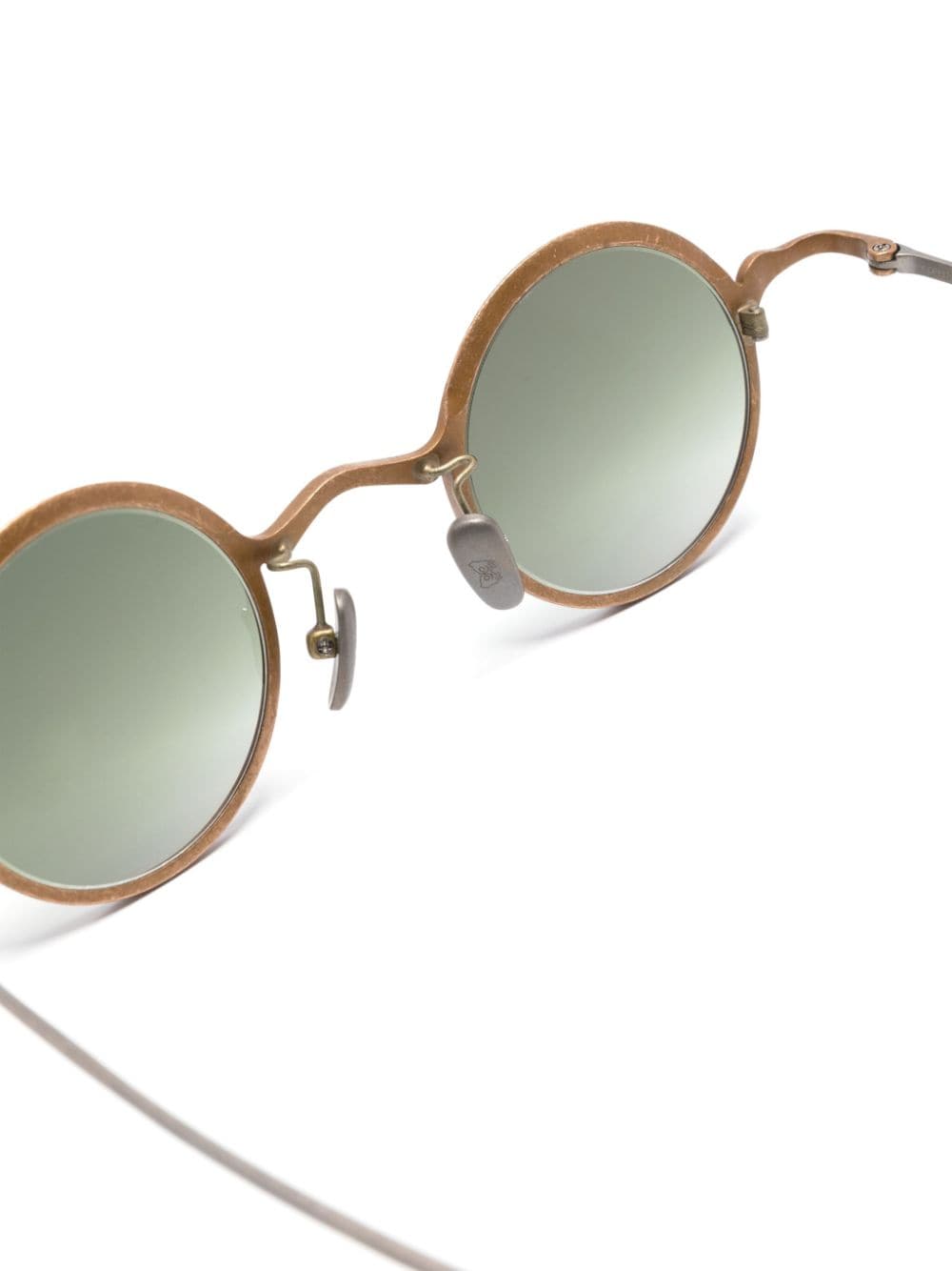 Shop Rigards Rg1199cu Round-frame Sunglasses In Gold