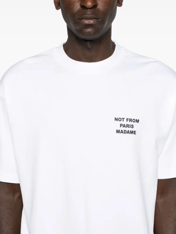 〈DROLE DE MONSIEUR〉スローガンクラシックTシャツ（関税込み） クラシックスローガンTシャツ - ネイビーコットン | WE IN STYLE