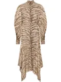 Stella McCartney tiger-print long-sleeve maxi dress - Neutrals