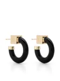 Miu Miu logo-charm half-hoop earrings - Gold