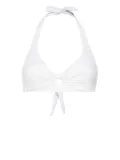 MC2 Saint Barth Tristan floral-embroidered bikini top - White