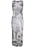 Botter Scarified tube midi dress - Grey