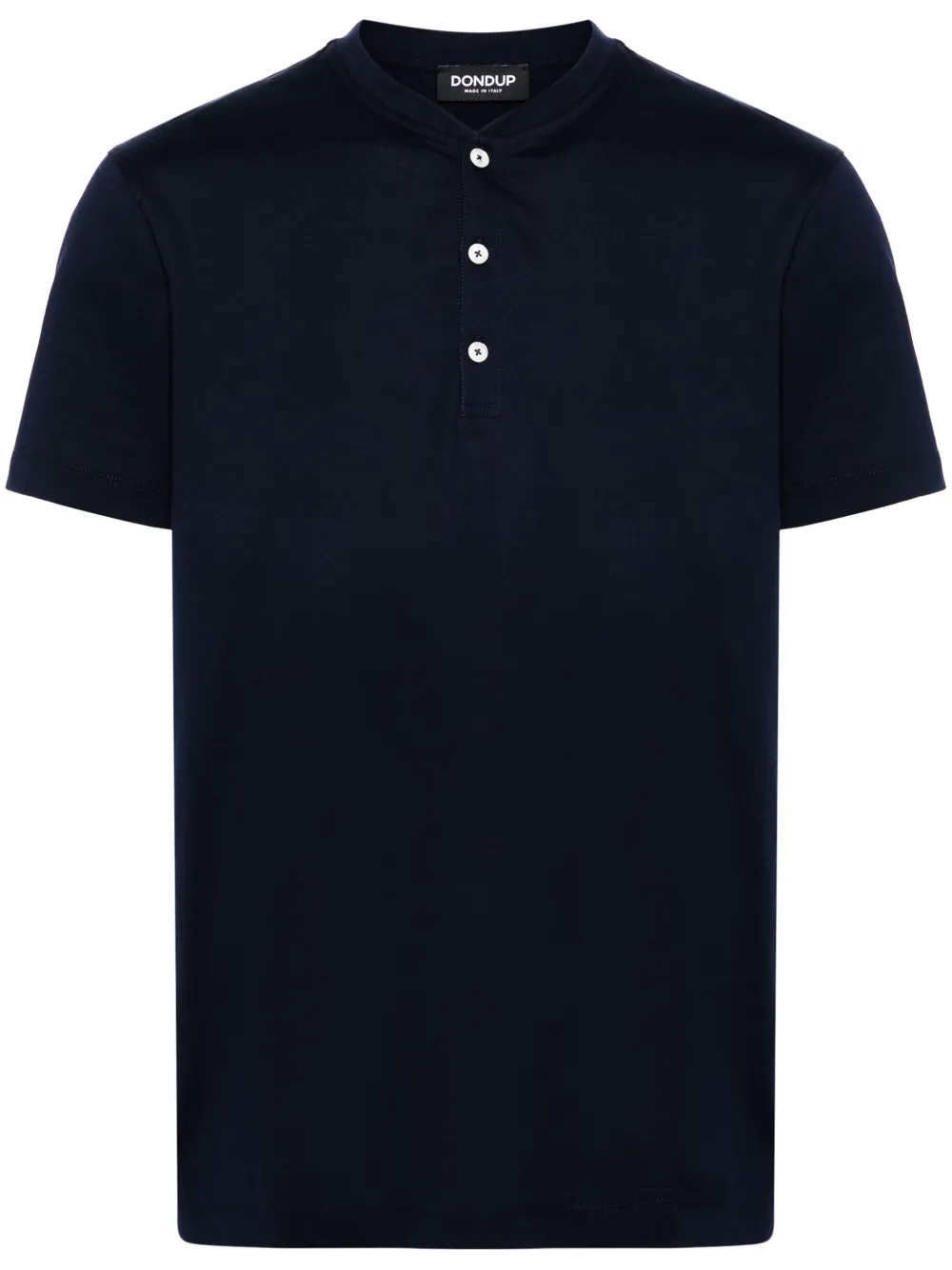 DONDUP Katoenen T-shirt met knopenbies Blauw