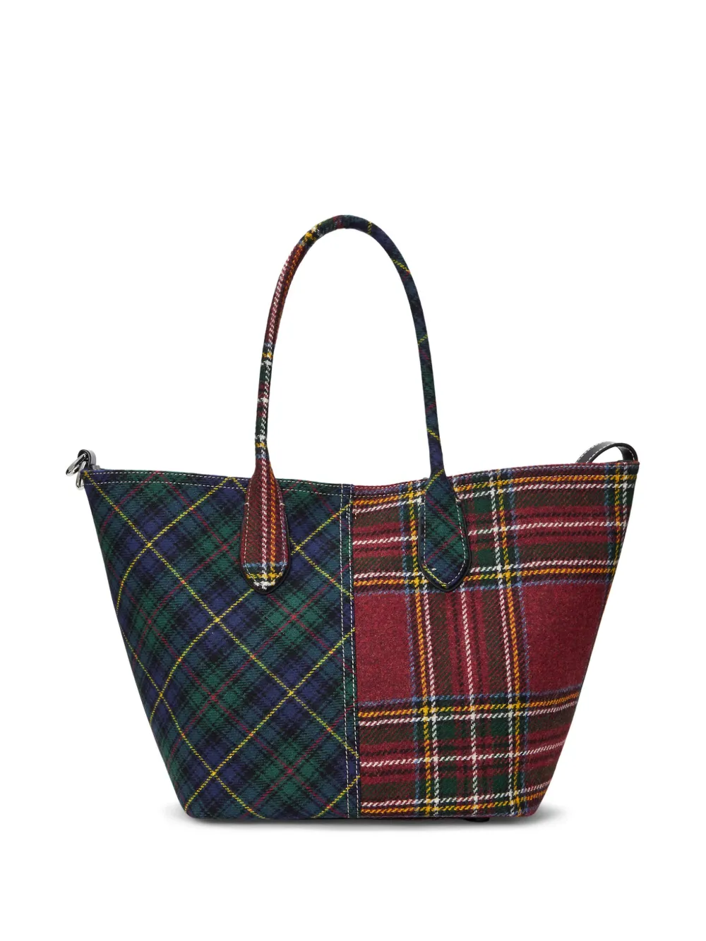 Polo Ralph Lauren Geruite shopper met patchwork Groen