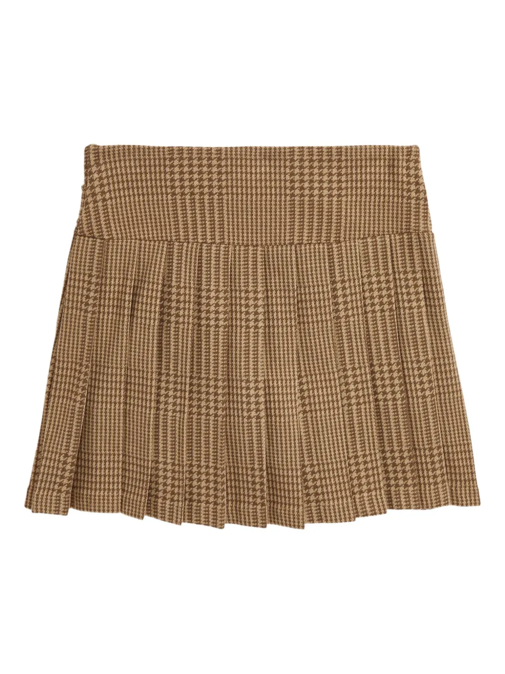 POLO RALPH LAUREN KIDS Geplooide geruite rok Beige