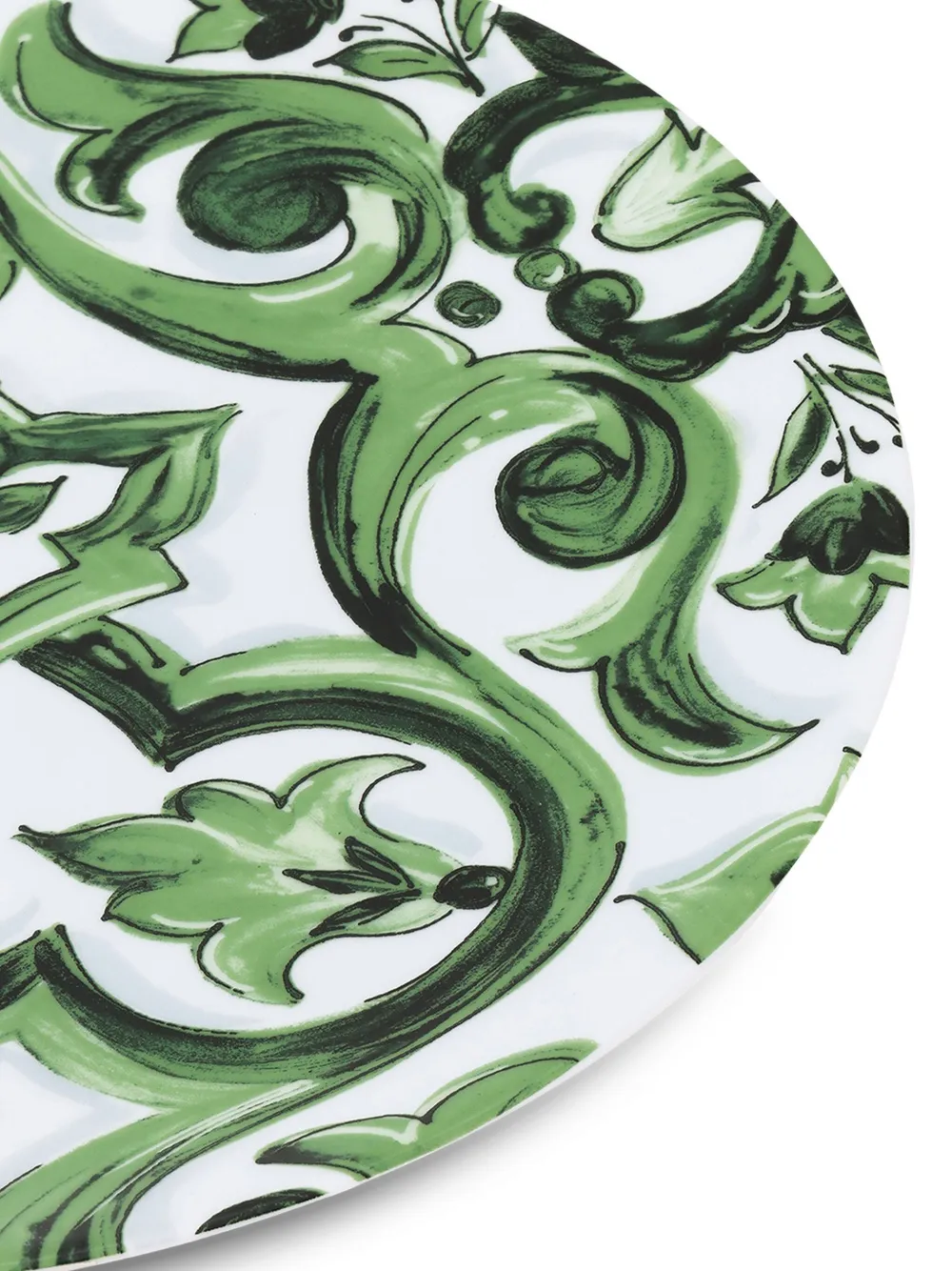 Dolce & Gabbana Casa Archive-print Charger Plate In Green