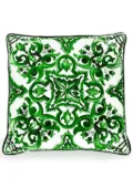 Dolce & Gabbana majolica print cushion - Green