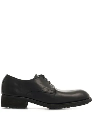 あべべ　 ヌメロ　ブラックレザーダービーシューズ　カーフ Prada レザー ダービーシューズ | ブラック | FARFETCH JP