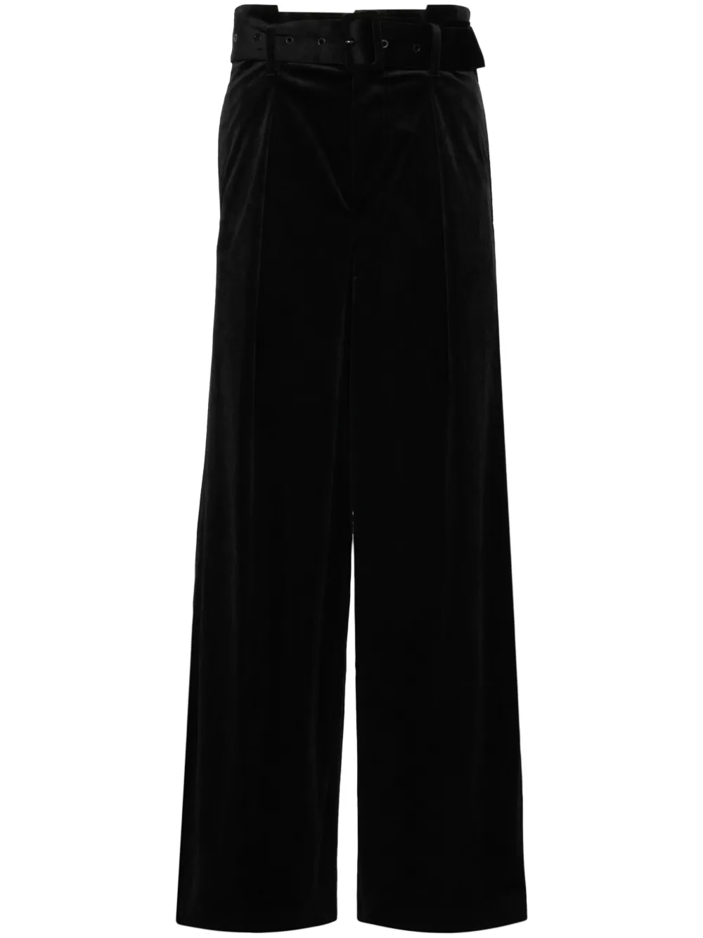 Taakk velvet wide-leg trousers | Black | Image 1