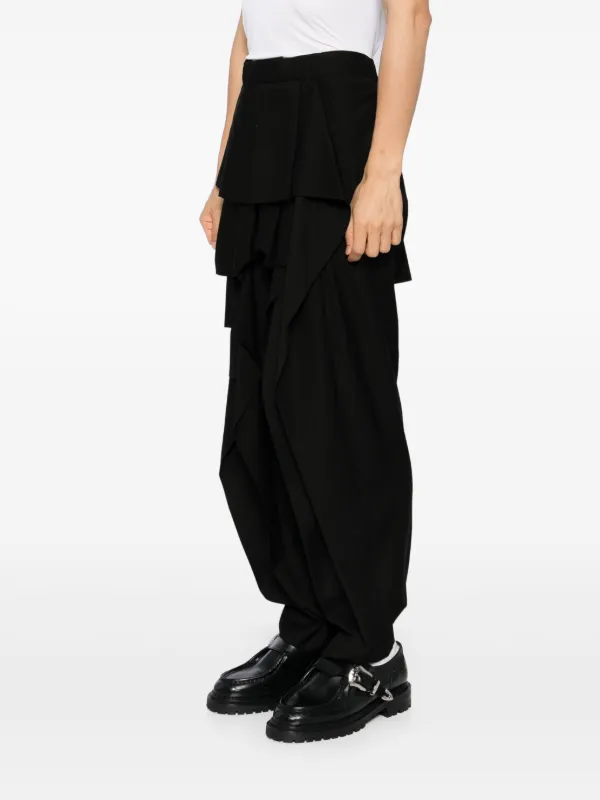 Taakk Ruffle Easy Trousers | Black | FARFETCH Taakk Ruffle Easy Trousers | Black | FARFETCH