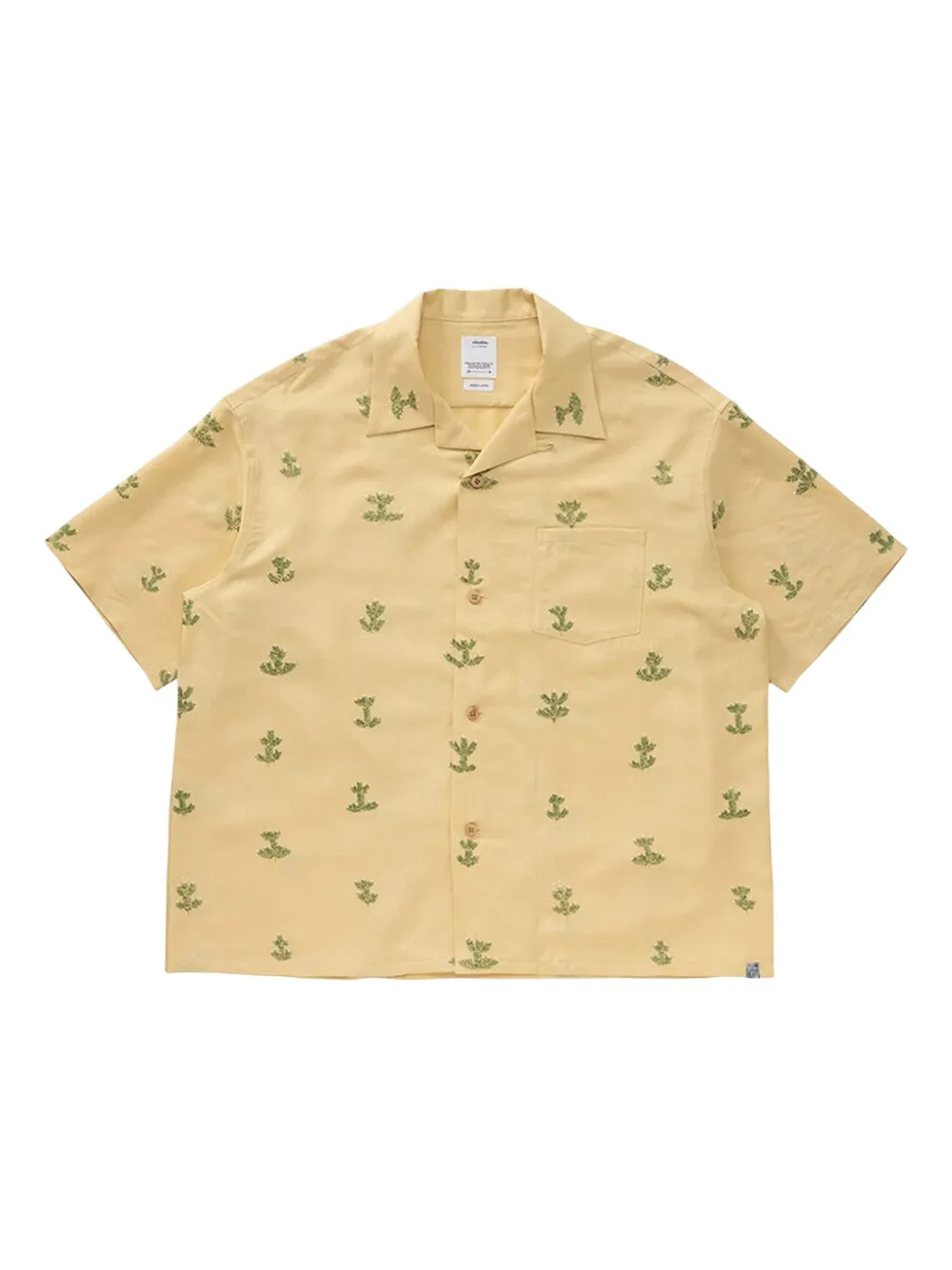 Visvim Floral-print Shirt In Yellow
