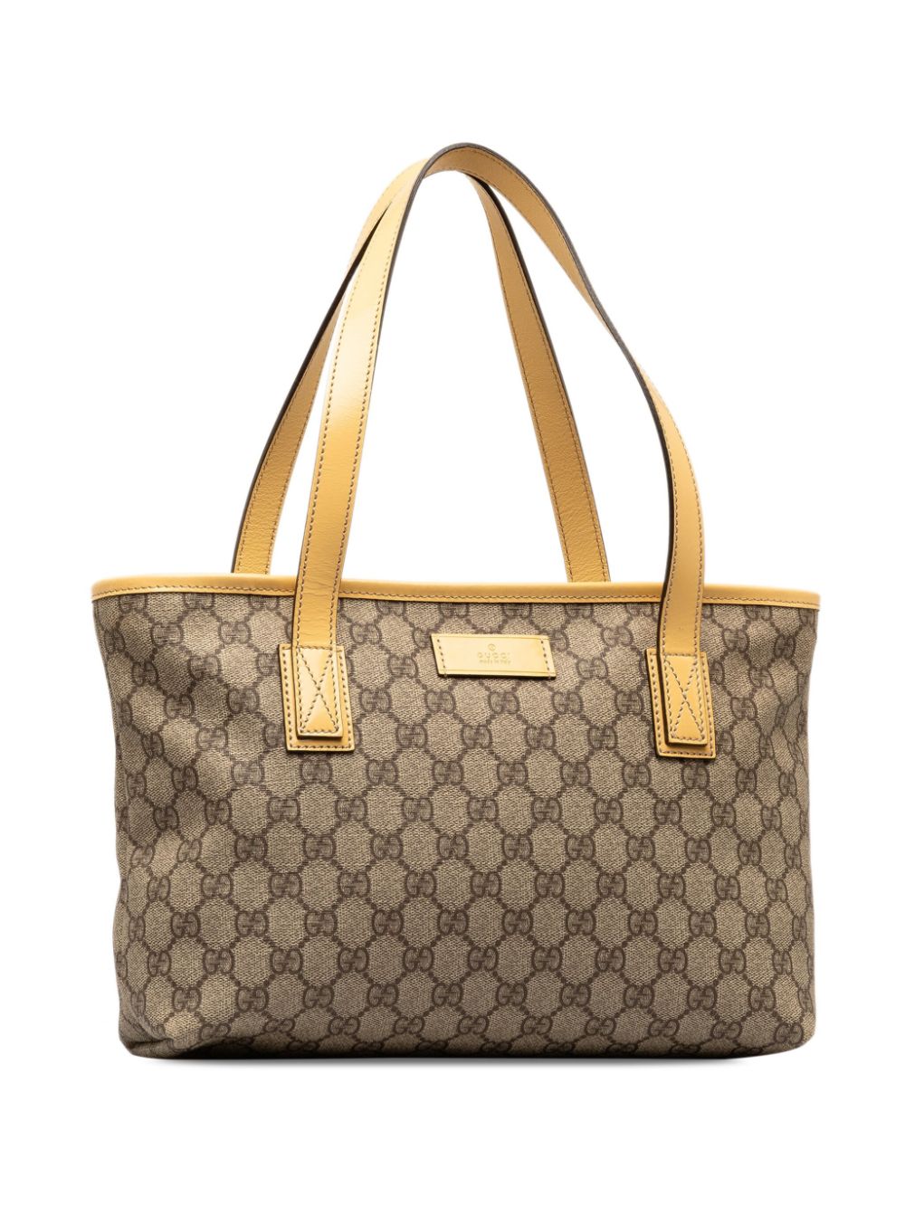 Pre-owned Gucci 2000-2015 Gg Supreme Joy Tote Bag In Brown