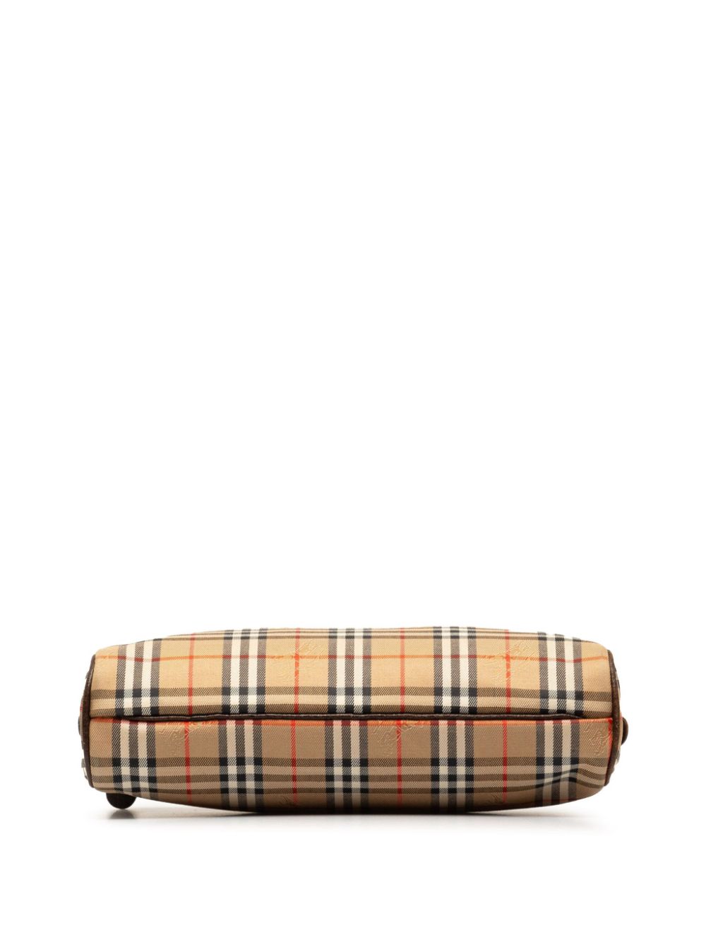 Pre-owned Burberry 20th Century Haymarket Check Clutch Bag In Brown