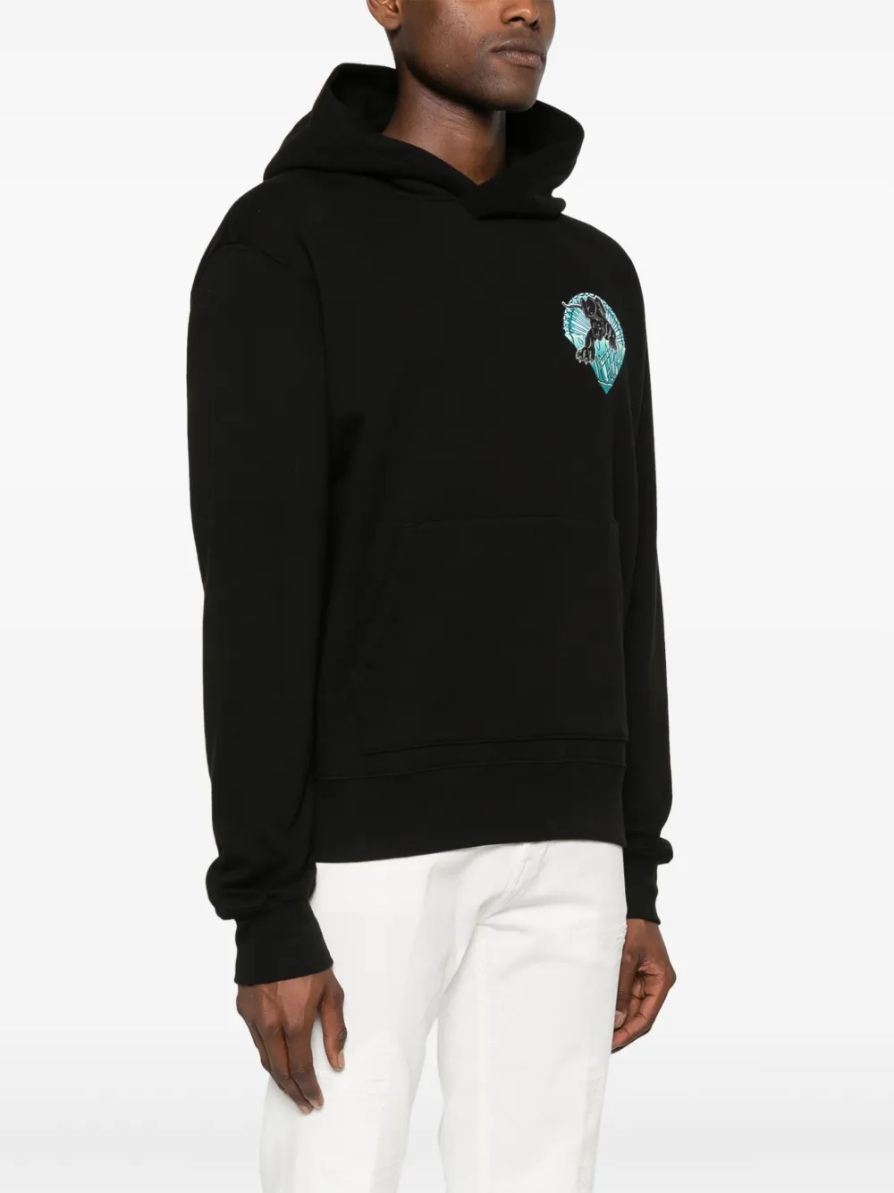 AMIRI Jersey hoodie Zwart