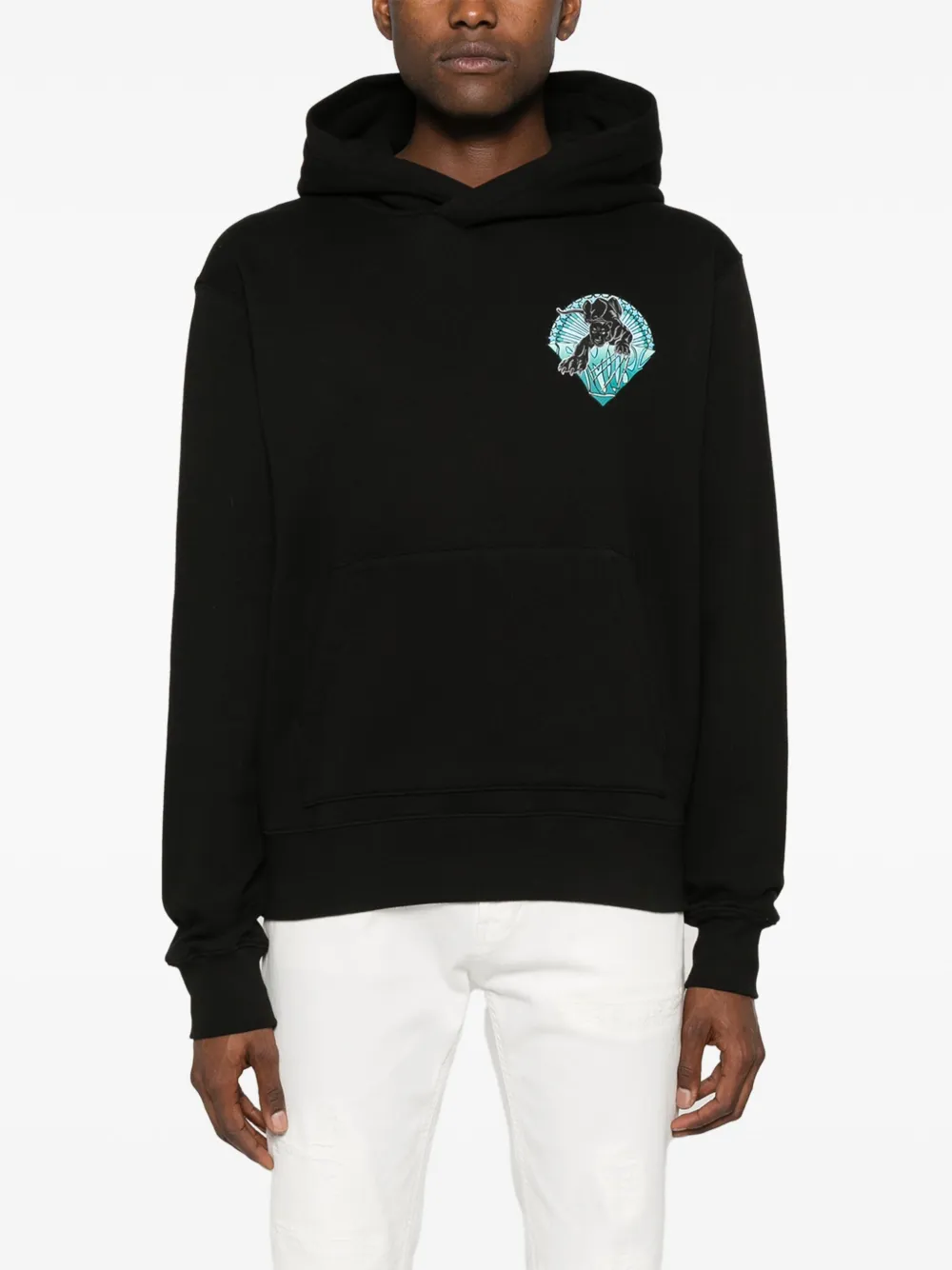 AMIRI Jersey hoodie Zwart