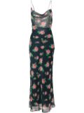 ROTATE BIRGER CHRISTENSEN rose-print chiffon maxi dress - Blue