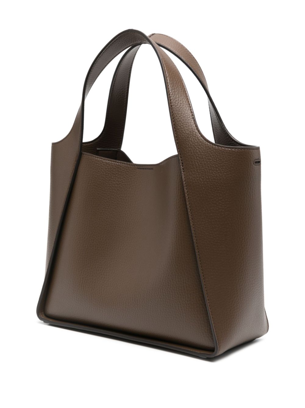 Stella McCartney Logo studded leather tote bag Bruin
