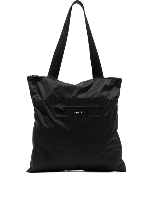agnès b.  logo-print tote bag