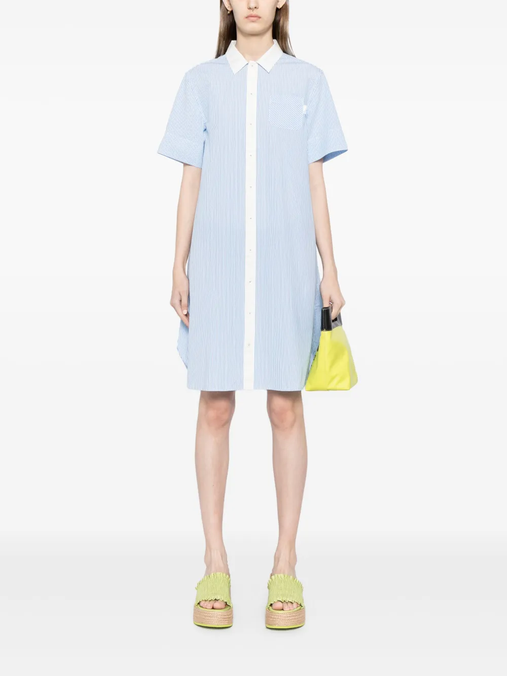 SPORT b. by agnès b. Gestreepte blousejurk - Blauw