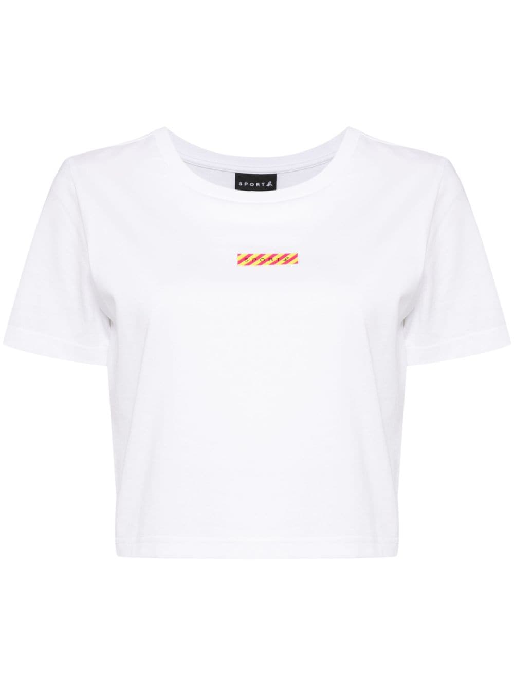 Sport B. By Agnès B. Logo-printed Cropped T-shirt In White