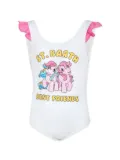 MC2 Saint Barth Kids x My Little Pony logo-print swimsuit - White