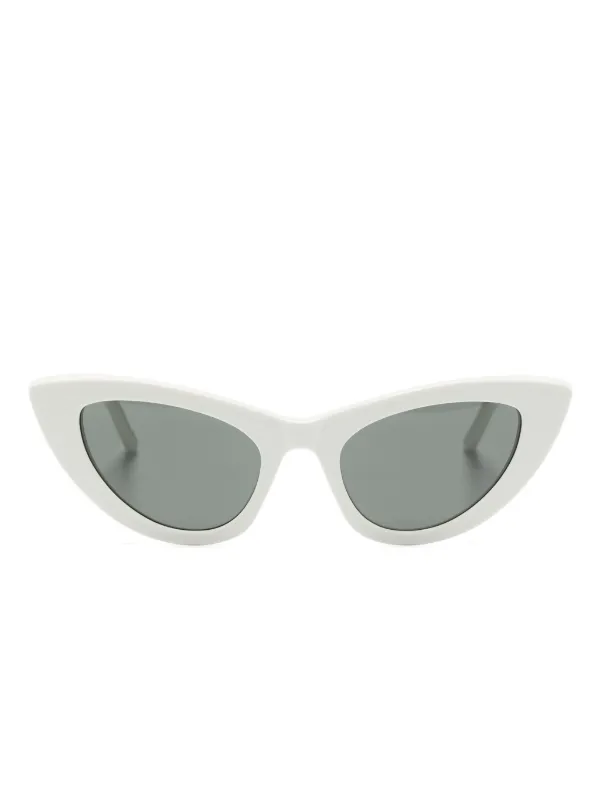 Saint laurent white cat eye sunglasses on sale