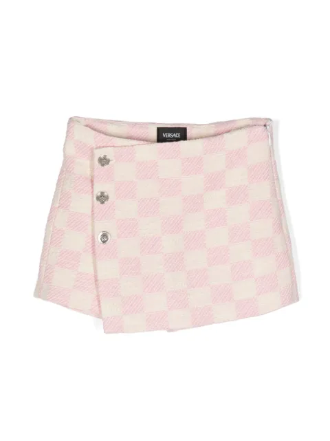 Versace Kids shorts de tweed Damier