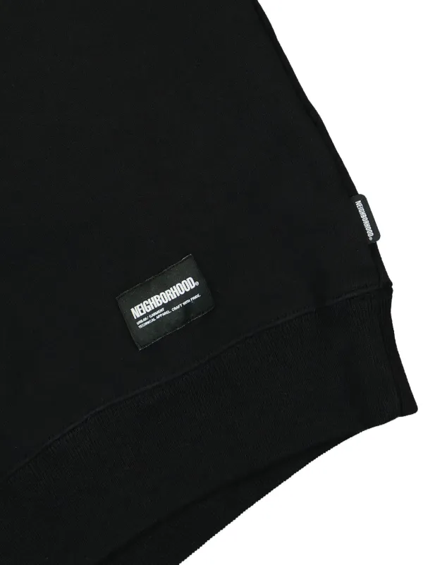 Neighborhood logo-patch Cotton Sweatshirt | Black | FARFETCH CY