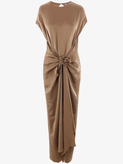 Dusan knot-detail silk jumpsuit 