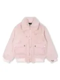 SONIA RYKIEL ENFANT faux-fur bomber jacket - Pink