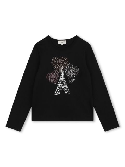 SONIA RYKIEL ENFANT t-shirt en coton à imprimé Tour Eiffel