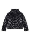 Michael Kors Kids logo chain-print puffer jacket - Black