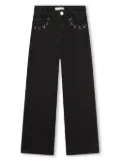 Michael Kors Kids eyelet-detail cotton jeans - Black