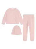 Michael Kors Kids cable-knit organic cotton baby set - Pink