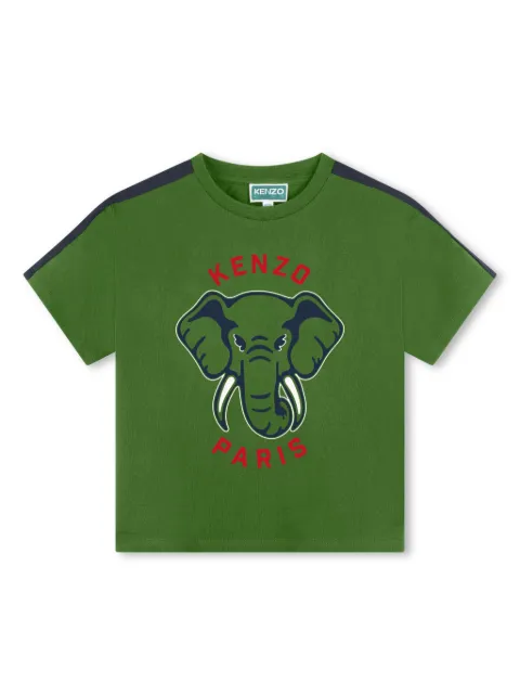 Kenzo Kids elephant-print cotton T-shirt