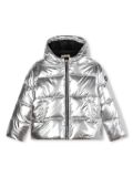 Michael Kors Kids metallic puffer jacket - Silver