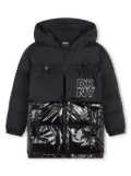 Dkny Kids logo-print puffer jacket - Black