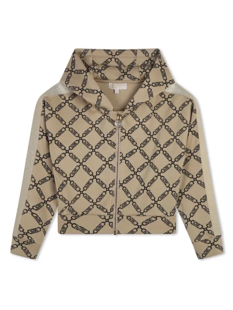 Michael Kors Kids Empire-logo zip-up hoodie