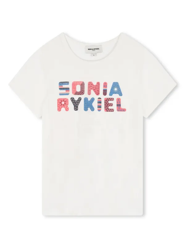 キッズ用トップス SONIA RYKIEL t-shirt logo contrasting profiles 23815957_53841474_600.jpg