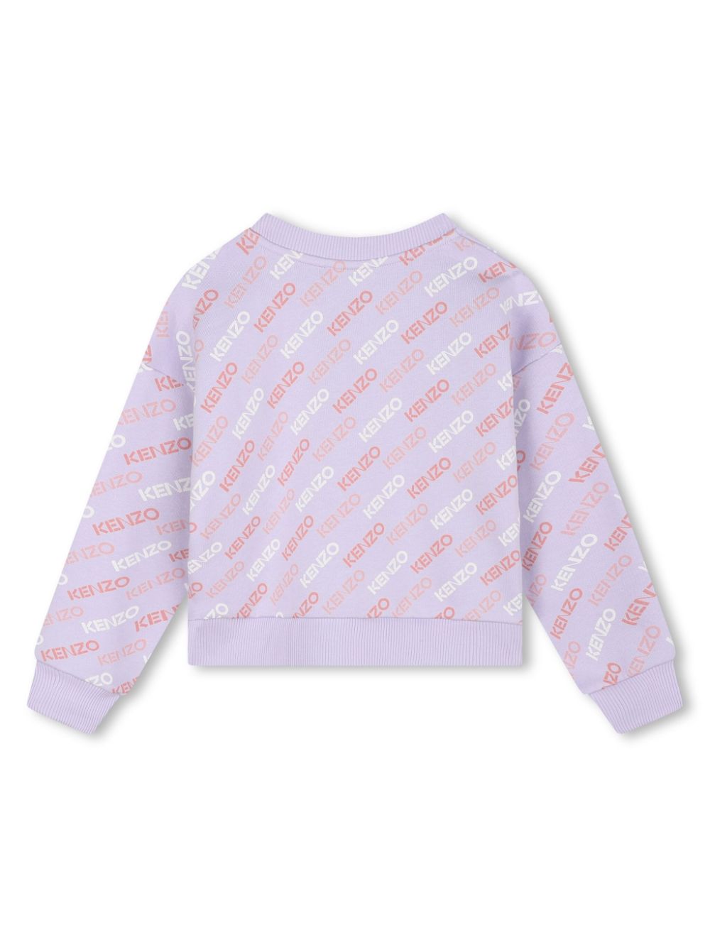 Kenzo Kids Katoenen sweater met logoprint - Paars